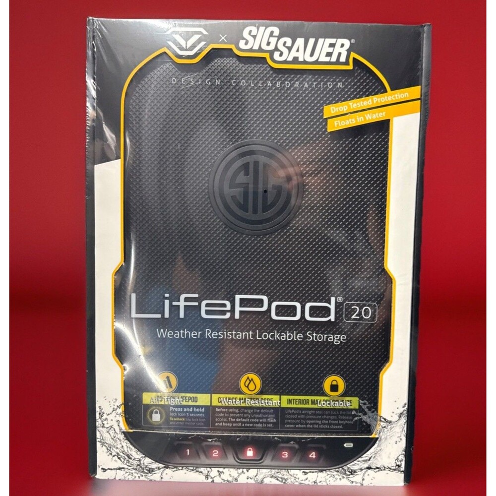 Sig Sauer x Vaultek LifePod 20 Pistol Gun Lockable Storage WaterProof Battery